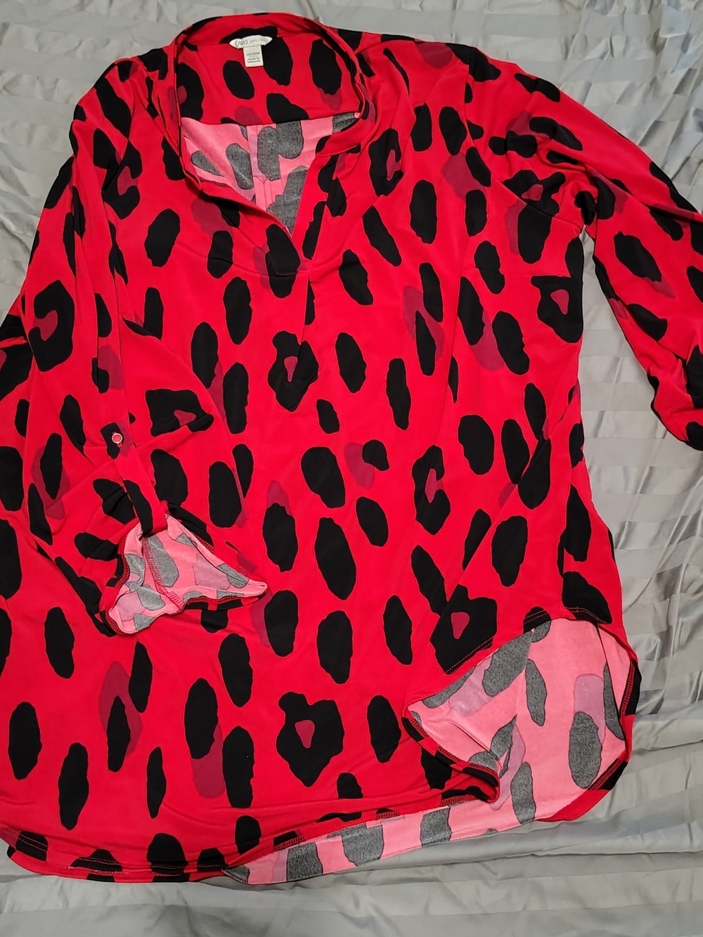 Red Black Leopard Print Statement Edgy Y2K
